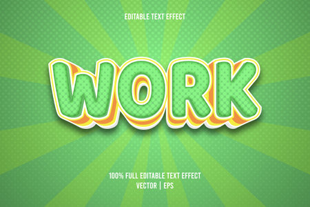 Work editable text effectのイラスト素材