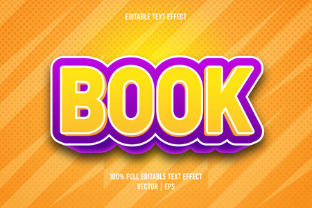 Book editable text effectのイラスト素材