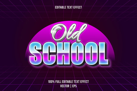 Old school editable text effectのイラスト素材