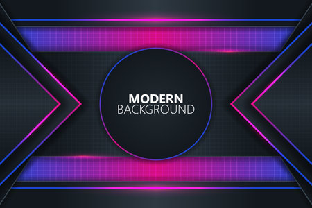 Modern background overlapped shape with purple gradientのイラスト素材