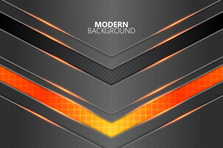 Modern background overlapped diagonal shape with orange gradientのイラスト素材