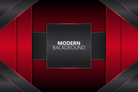 Modern background overlapped shape with glossy red colorのイラスト素材