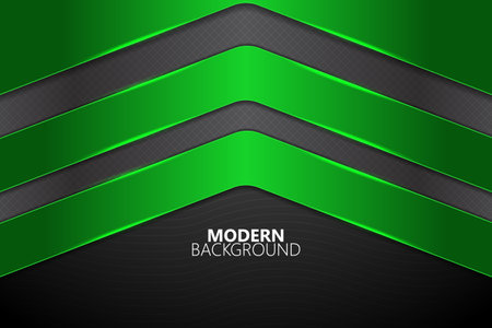 Modern background overlapped layer shape with green gradientのイラスト素材