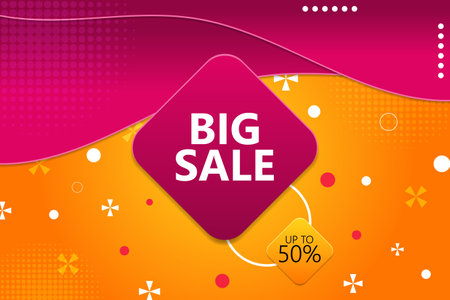 Big sale background abstract shape with yellow and red gradientのイラスト素材