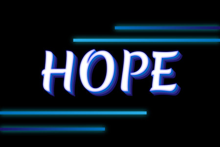 Hope text effect blue and cyan colorのイラスト素材