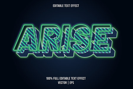 Arise editable text effect neon styleのイラスト素材