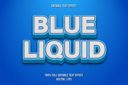 Blue liquid editable text effect comic styleのイラスト素材