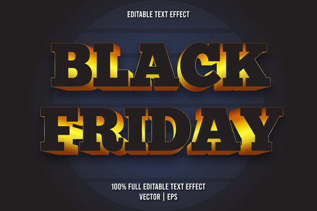 Black friday editable text effect retro styleのイラスト素材