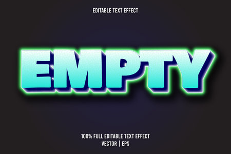 Empty editable text effect neon styleのイラスト素材