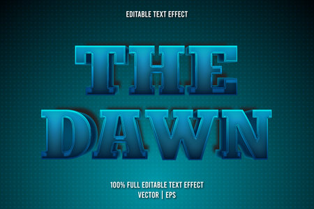 The dawn editable text effect retro styleのイラスト素材