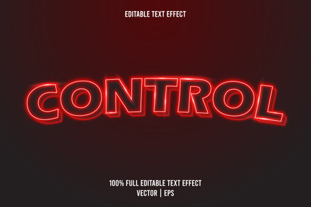 Control editable text effect neon styleのイラスト素材