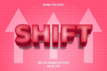 Shift editable text effect cartoon styleのイラスト素材