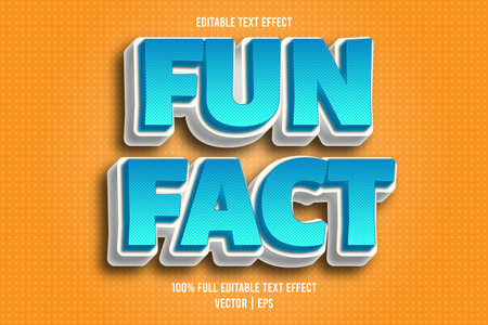 Fun fact editable text effect cartoon styleのイラスト素材