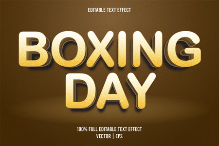Boxing day editable text effect cartoon styleのイラスト素材