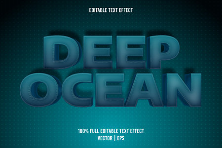 Deep ocean editable text effect retro styleのイラスト素材