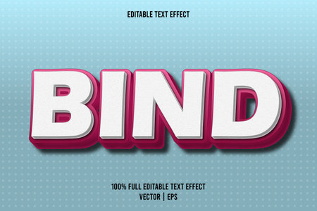 Bind editable text effect cartoon styleのイラスト素材