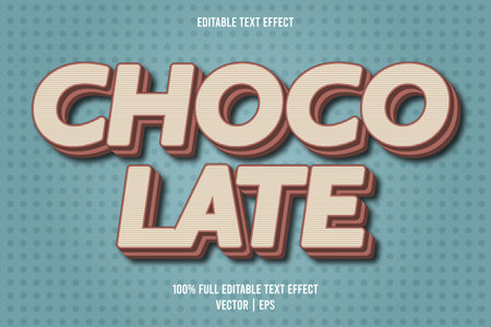 Chocolate editable text effect cartoon styleのイラスト素材