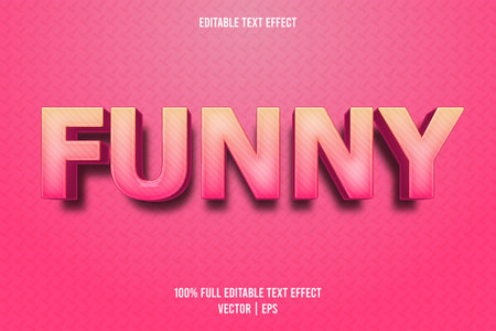 Funny editable text effect cartoon styleのイラスト素材