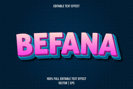 Befana editable text effect embossed cartoon styleのイラスト素材