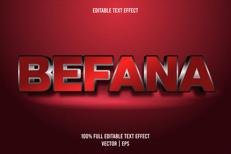 Befana editable text effect metallic styleのイラスト素材