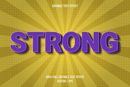 Strong editable text effect comic styleのイラスト素材