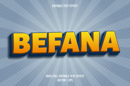 Befana editable text effect embossed comic styleのイラスト素材