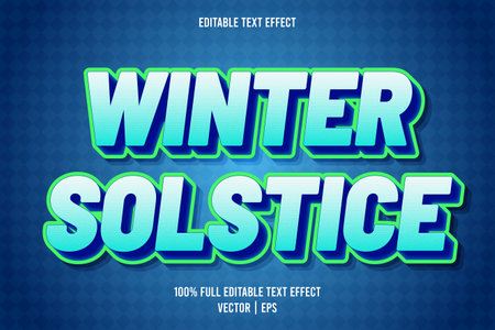 Winter solstice editable text effect comic styleのイラスト素材
