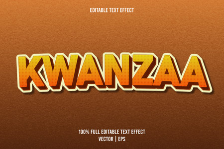 Kwanzaa editable text effect comic styleのイラスト素材
