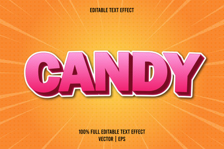 Candy editable text effect comic styleのイラスト素材