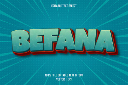 Befana editable text effect cartoon styleのイラスト素材