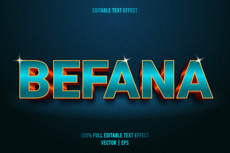 Befana editable text effect glossy text styleのイラスト素材