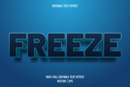 Freeze editable text effect embossed cartoon styleのイラスト素材