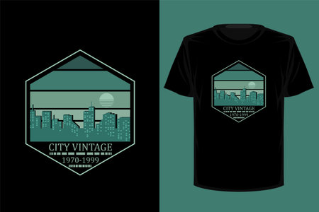 City vintage retro vintage t shirt designのイラスト素材