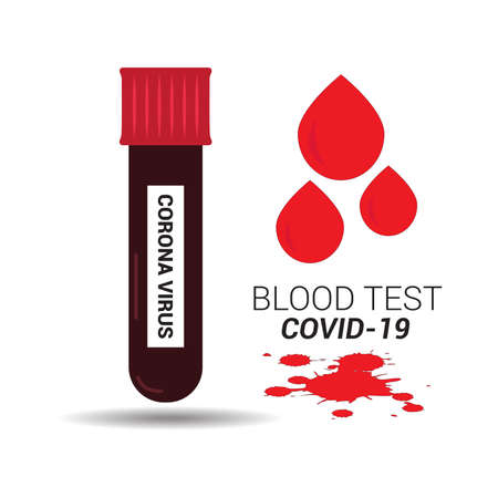 Blood test virus disease. Vector illustrationのイラスト素材