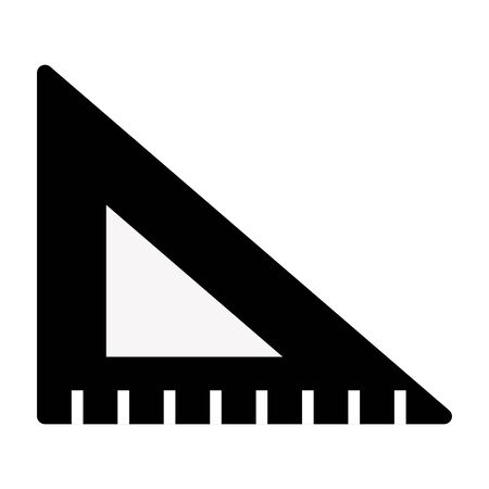 Black ruler square silhouette icon vector illustration - Great for Business, Industry, Design and Education.のイラスト素材