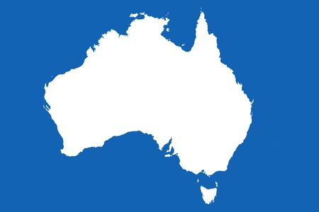 Australia map vector Continent graphic illustration. Blue,white.のイラスト素材