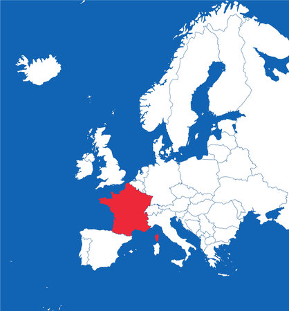 Vector of Europe map highlighted france - ID:1-136322043 - Royalty Free ...