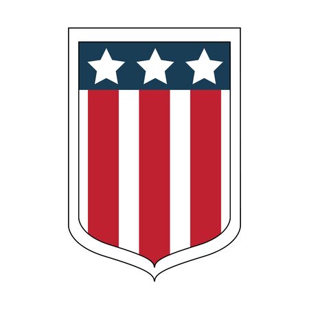 Modern american flag badge vector illustration. Perfect for sticker, symbol, sign, logo, brand etc.のイラスト素材