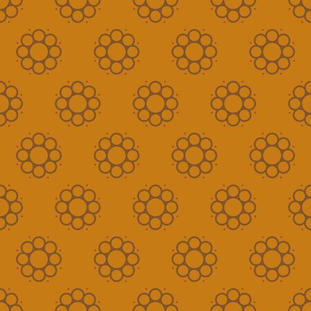 Traditional mandala design concept flower petals seamless pattern. Perfect for silk, fabric, backgrounds and curtains.のイラスト素材