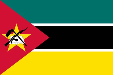 Mozambique flag graphics design vector. Perfect for backgrounds, backdrop, sticker, icon, sign, symbol, label, badge and wallpapers.のイラスト素材