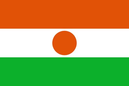 Niger national flag vector illustration. Perfect for backgrounds, backdrop, business concepts, chart, label, sticker and wallpapers.のイラスト素材