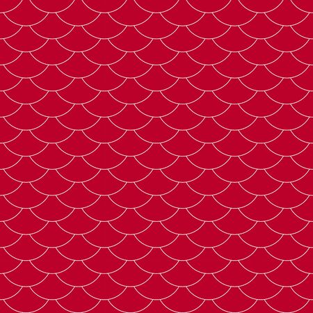 Japanese wave traditional ethnic embroidery pattern seamless vector oriental background. Red, white. Perfect for fabric designs, backdrop, backgrounds, pattern fill and wallpapers.のイラスト素材