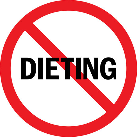 No diet sign. Red circle background. Fitness signs and symbols.のイラスト素材