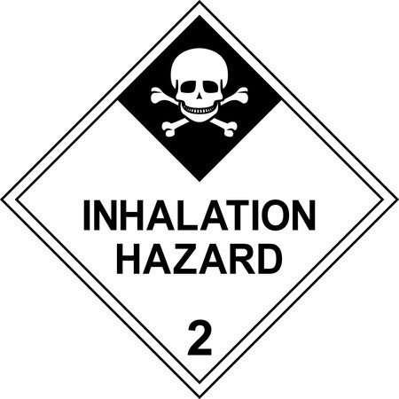 Inhalation hazard dangerous goods sign. Placards class 2.のイラスト素材