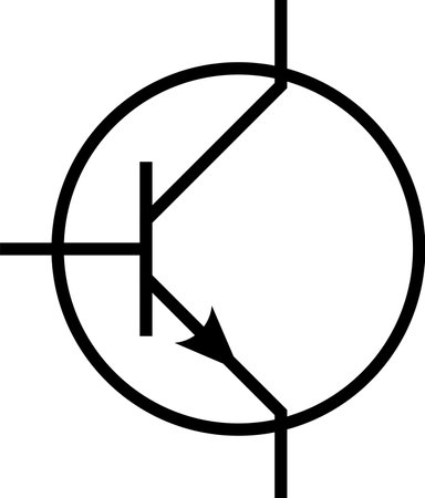 Transistor symbol vector. Electrical signs and symbols.のイラスト素材