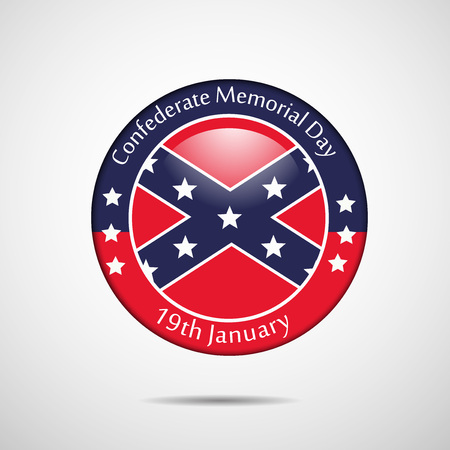 Illustration of U.S South Flag for Confederate Memorial Dayのイラスト素材