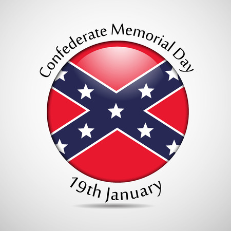 Illustration of U.S South Flag for Confederate Memorial Dayのイラスト素材