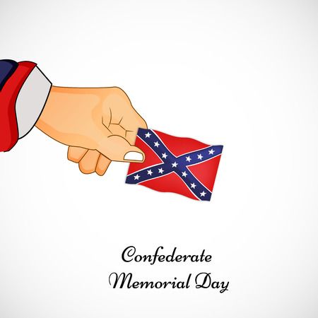 Illustration of U.S South Flag for Confederate Memorial Dayのイラスト素材