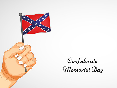 Illustration of U.S South Flag for Confederate Memorial Dayのイラスト素材