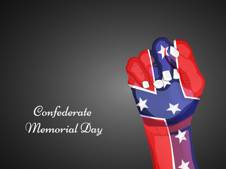 Illustration of U.S South Flag for Confederate Memorial Dayのイラスト素材